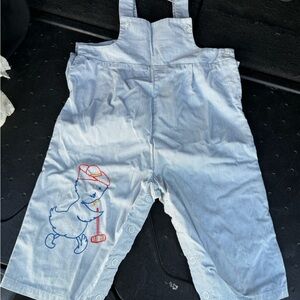 Grace Light Blue Overalls with Embroidered Duck